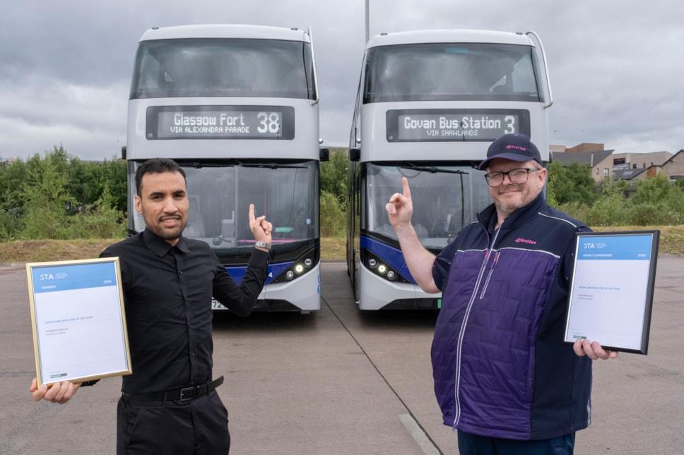 Mansour (left) and Alex show off their awards 2