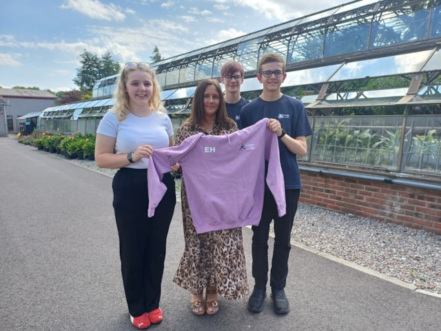 Cath Sutherland of the Highland Learning Academy with Young Leaders Orlagh MacIver, Scotti MacKay and Archie Webster