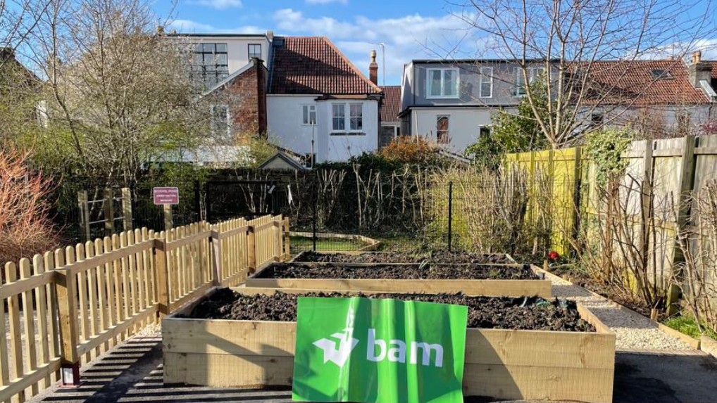 BAM green space, planters