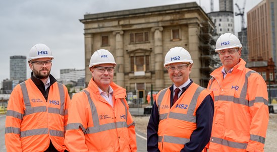 Cllr Ian Ward at the Old Curzon Street Station building undergoing restoration