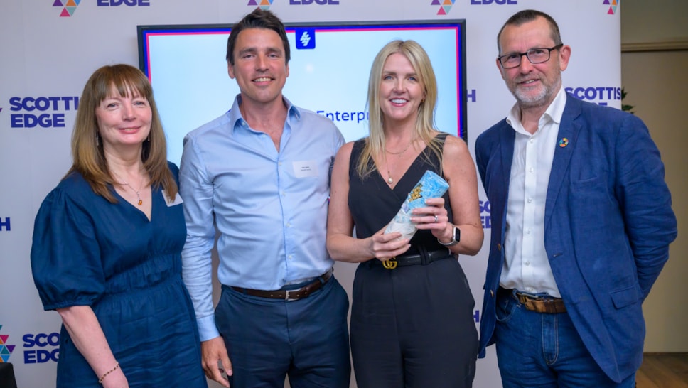 Missions EDGE Winner - Joe & Gillian Lane (C) with Marjory Sweeny of SE (L)