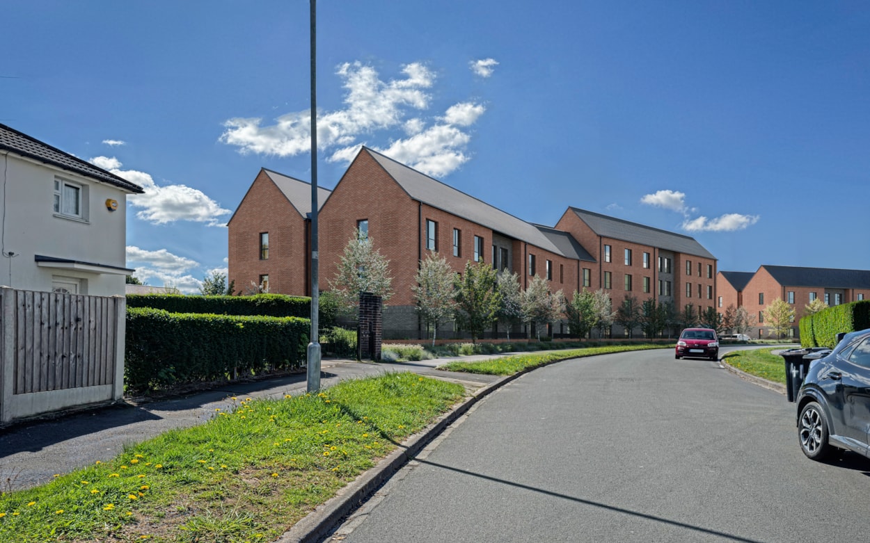 Kingsdale CGI 2: A computer-generated image showing how part of the housing development proposed for the former Kingsdale Court site in Seacroft, Leeds, could look.