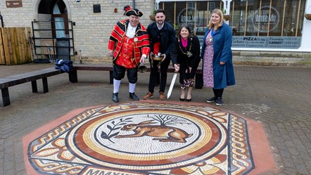 Brewery Court Mosaic reveal (CDC Councillors)