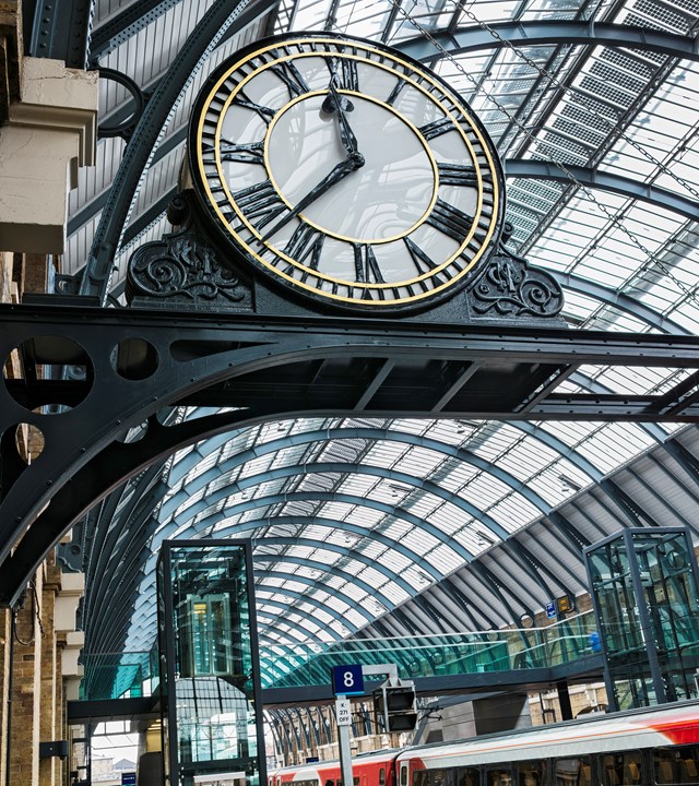 King's Cross railway station - close up of clock