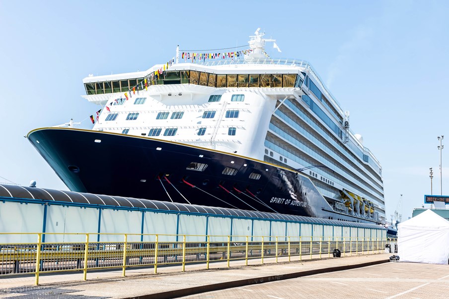 Spirit of Adventure - external - Portsmouth International Port (naming ceremony)