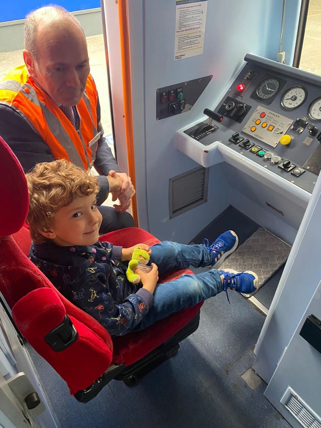 Network Rail and South Western Railway grant five year old Finchley boy’s wish to be a train driver: Amtek Waterloo visit 5
