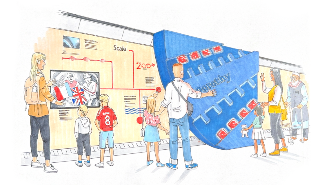 Artist impression of Inspiration carriage Railway Firsts