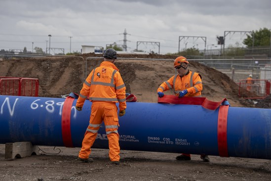 Old Oak Common workers: Credit: HS2 Ltd