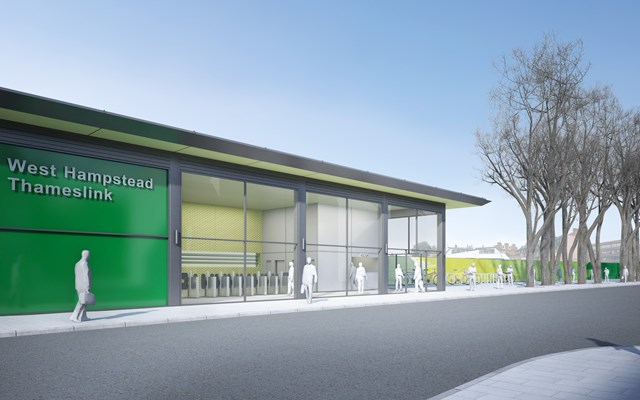 NEW WEST HAMPSTEAD THAMESLINK STATION APPROVED: New station building at West Hampstead - Iverson Road