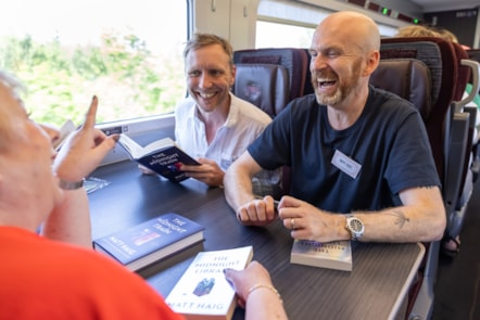 Matt Haig and Book Group - on train book club 2