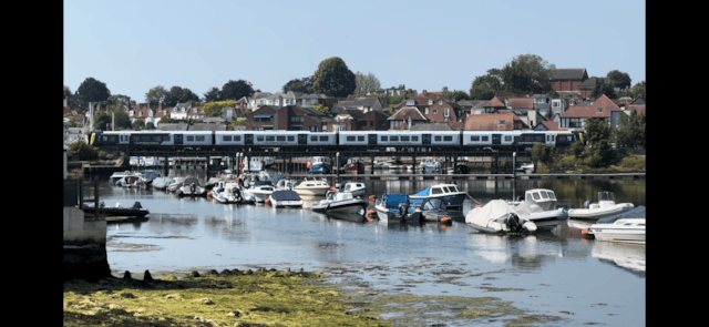 Distance view of Lymington bridge