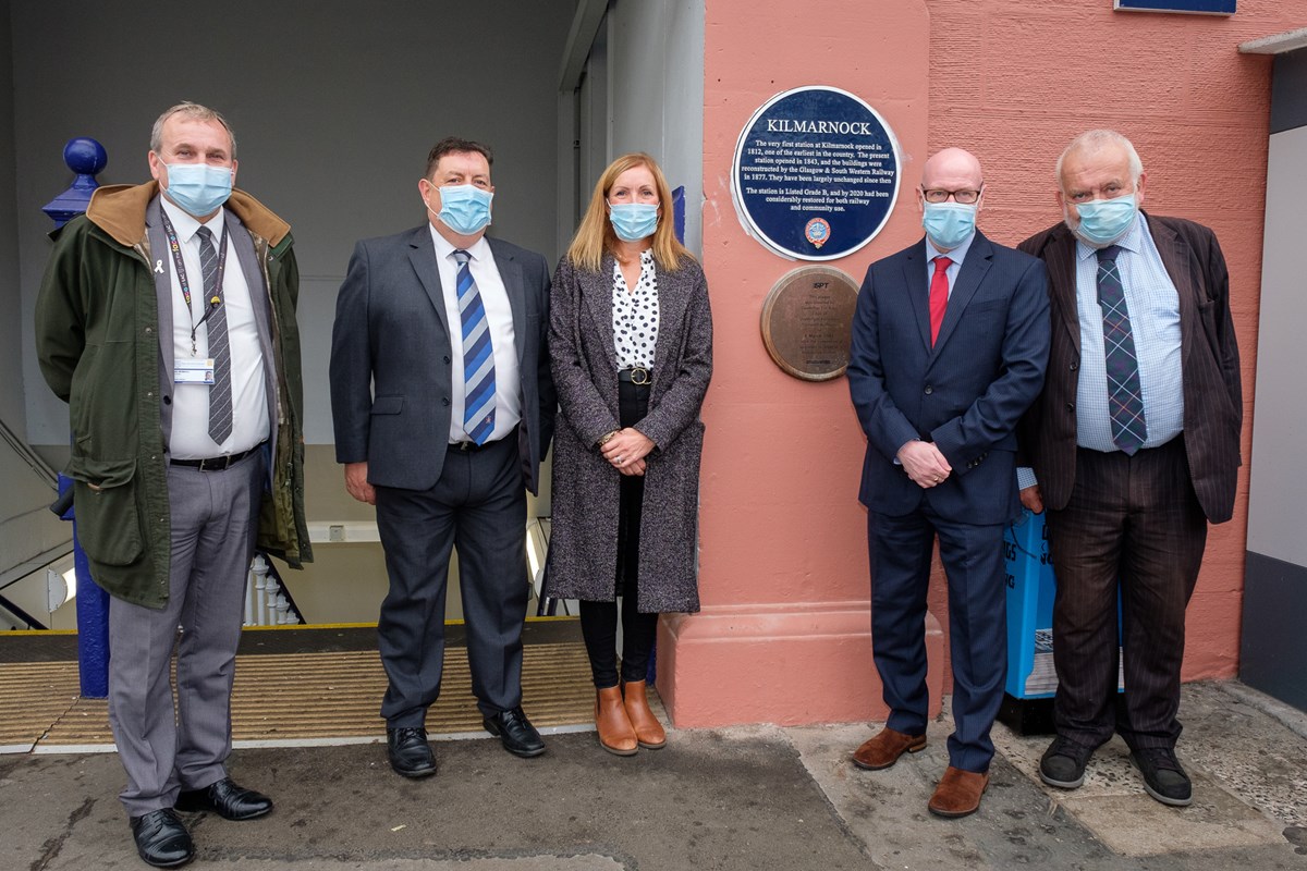 Kevin Stewart MSP with Laura Yetton, Cllrs Reid and McMahon and John Yellowlees