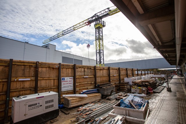 Gatwick airport station works - former platform 6