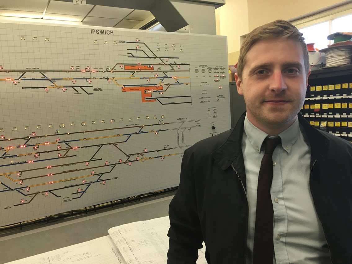 Network Rail apprenticeship scheme helps Suffolk based rail engineer rise to the top: Owen Flanders-2