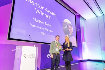 Mentor Award winner Martyn Tobin from LNER