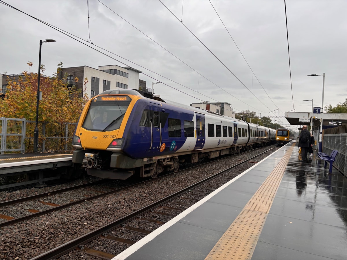 Image shows Northern trains at East Didsbury station-2