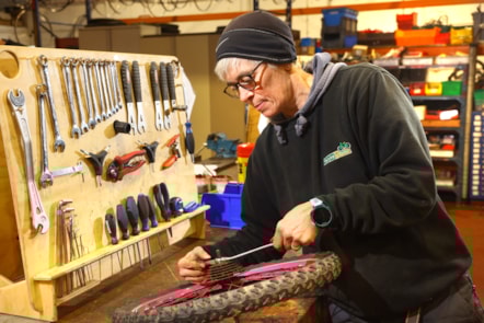 Recyke y'Bike volunteer at work