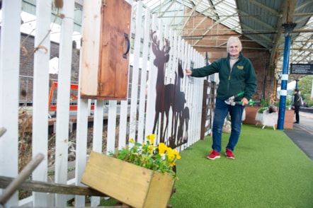 Joan Robinson of Penrith Community Gardeners has helped transform the picnic space at Penrith station.