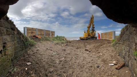 Sand breakers at Flimby