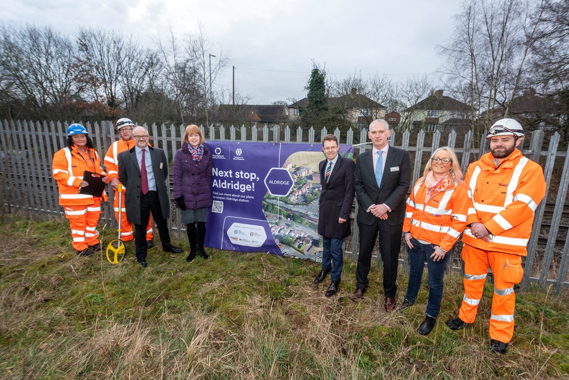 Network Rail route director Denise Wetton meets with partners at Aldridge station site