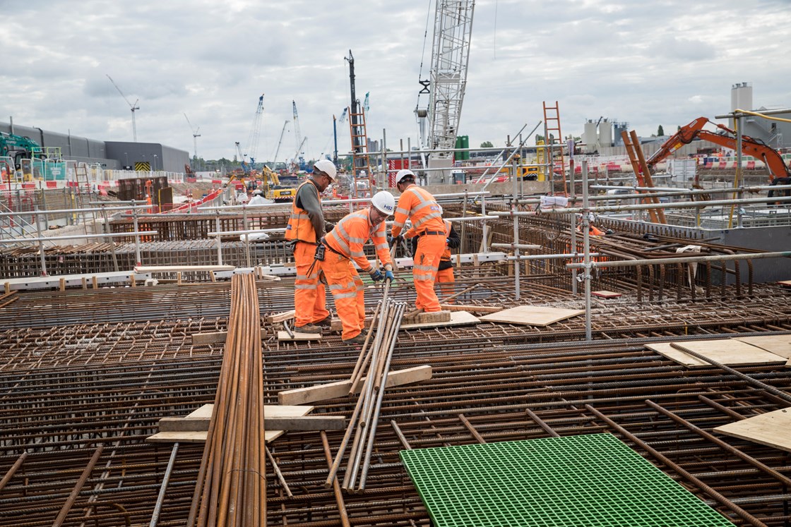 Construction progress at Old Oak Common station site-2