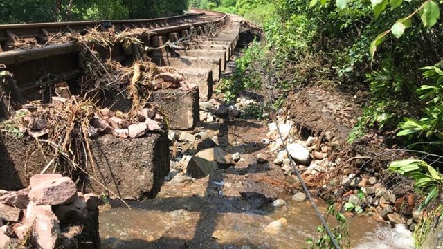 West Highland line recovery works underway: Lochailort June 2020