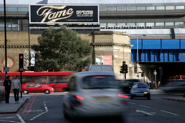 Roadside advertising site - Blackfriars Rd: Roadside advertising site - Blackfriars Rd