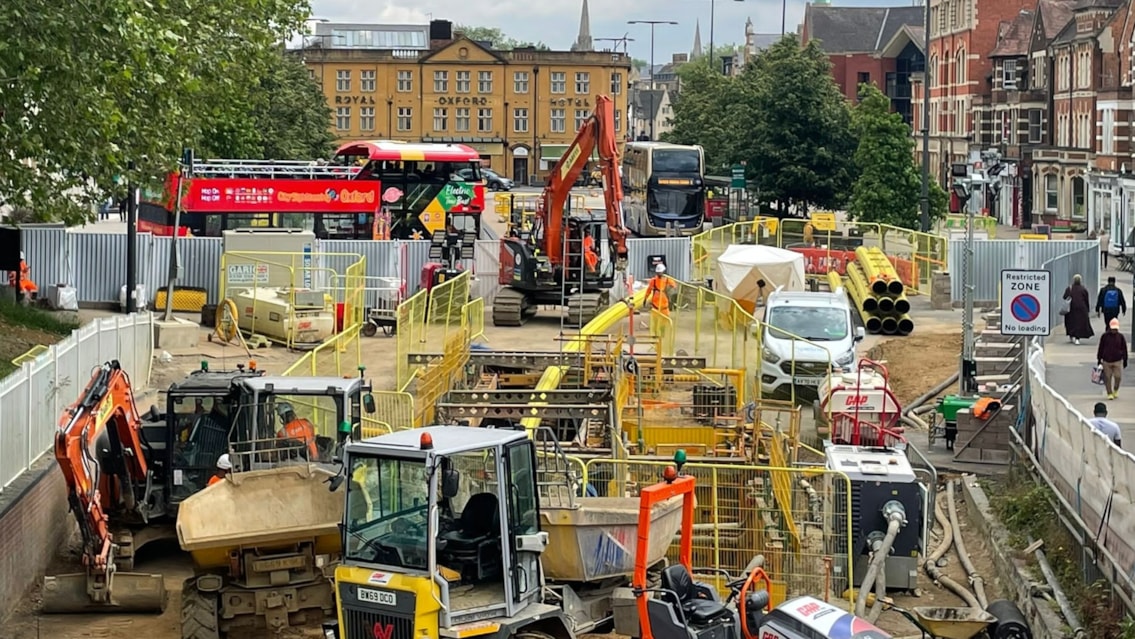 Gas main pipework Botley Road