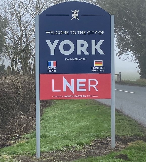 New-look boundary signs celebrate York’s historic international links: boundary signs III