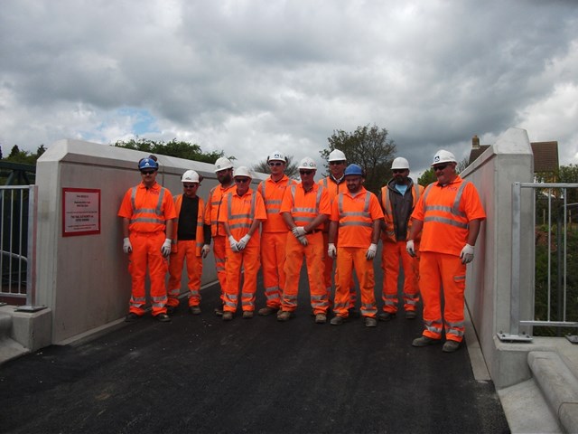 Pearsons Brick Yard bridge is reopened to the public: Completion of Pearsons Brick Yard bridge following electrification work