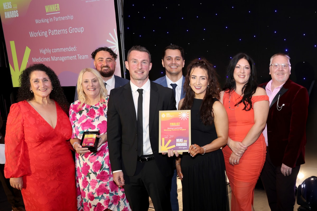 The Working Patterns Project team, who won the Working in Partnership award