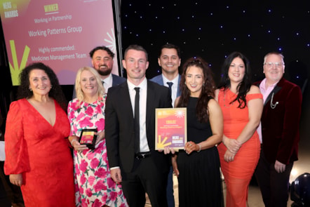The Working Patterns Project team, who won the Working in Partnership award