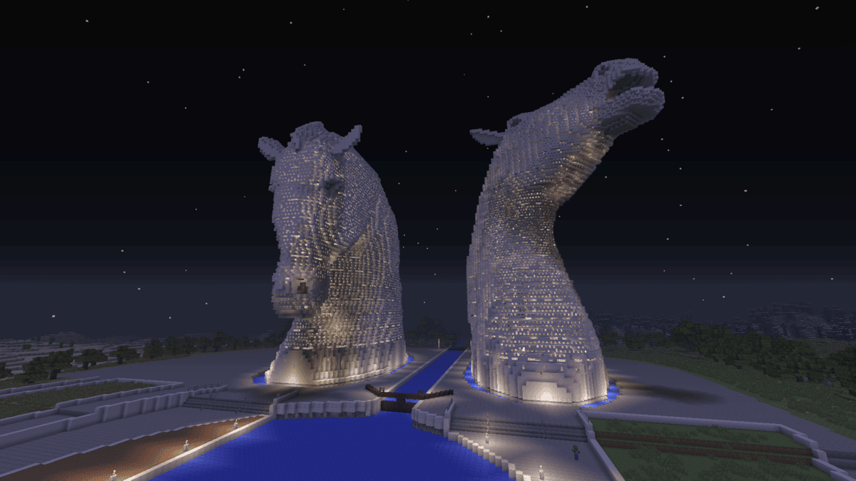 The Kelpies recreated in Minecraft, screenshots courtesy of 4J Studios © Mojang and Microsoft-2