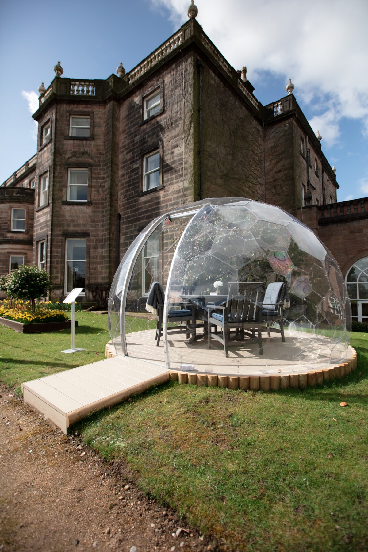 Nidd Hall Hotel Grounds Dining Pods