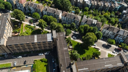 View from above of a Hackney neighbourhood