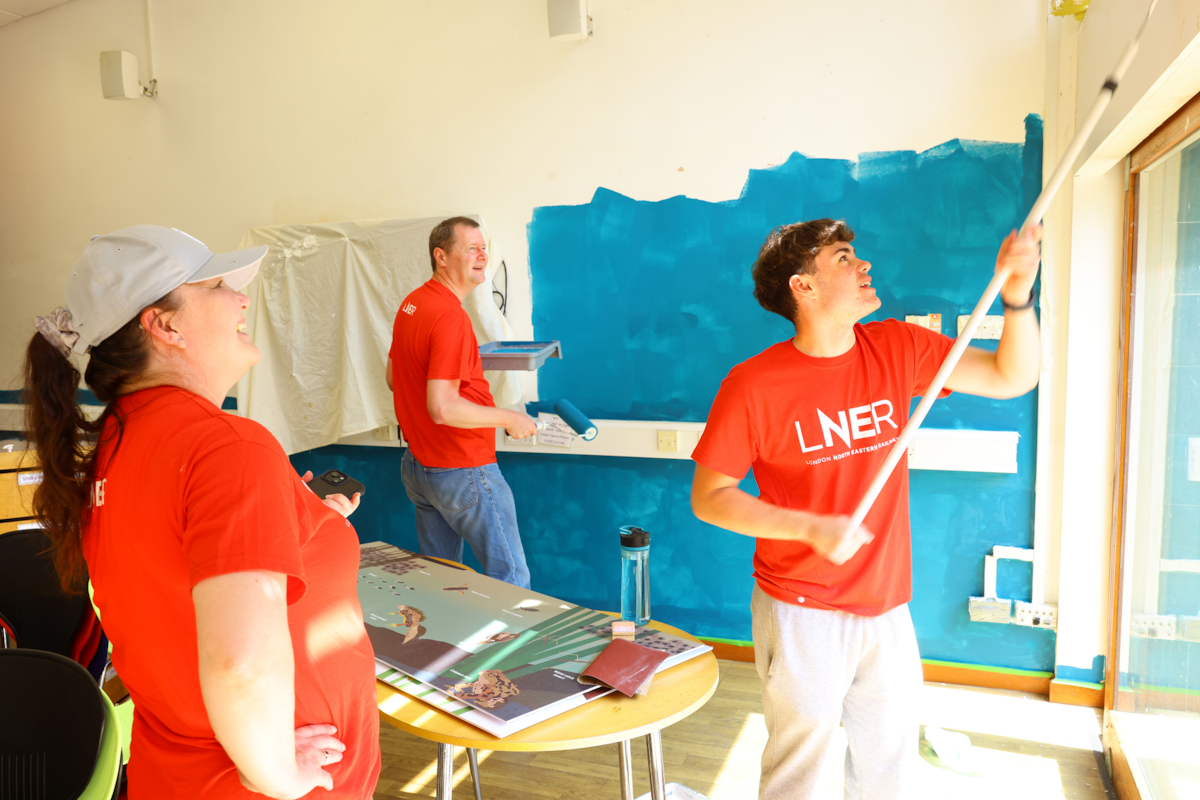 LNER colleagues paint at Yorkshire Wildlife Trust, LNER