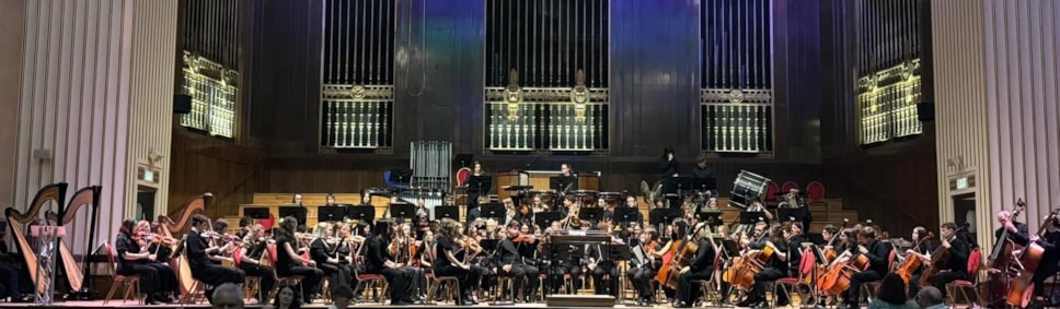 Pembroke orchestra and windband members at regional concert