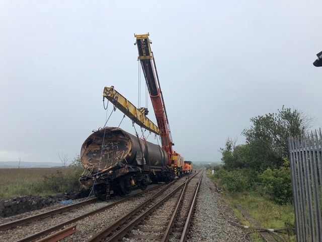 Llangennech wagon recovery Network Rail