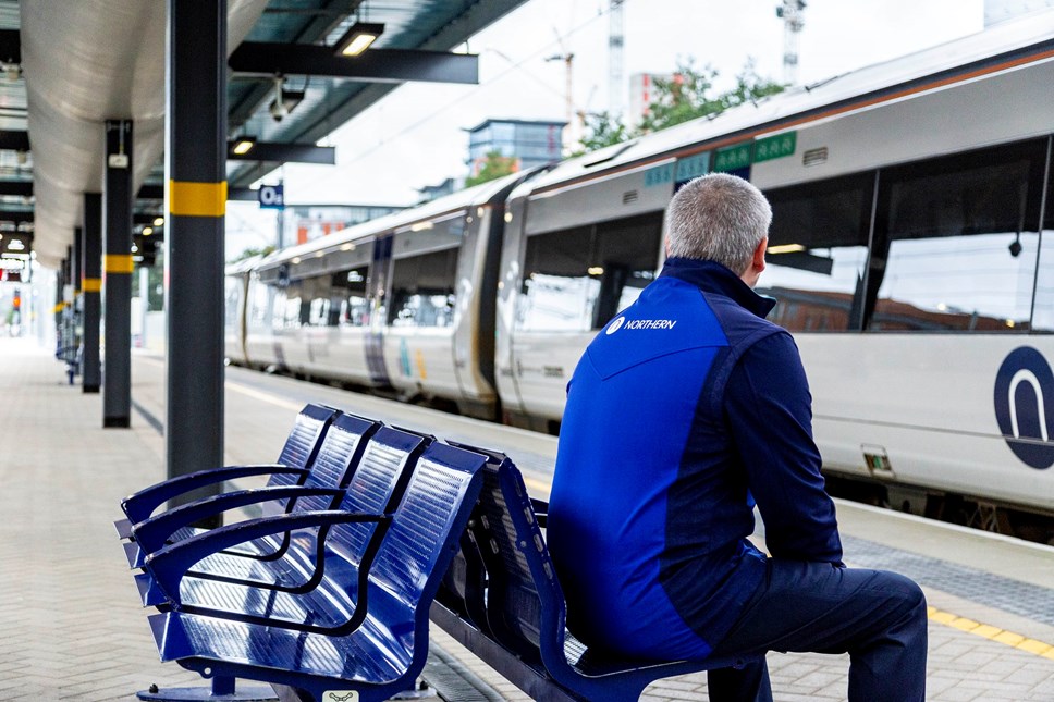 Image shows Northern train driver Mark Haigh