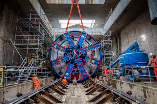 TBM Madeleine cutterhead installed in Old Oak Common station box