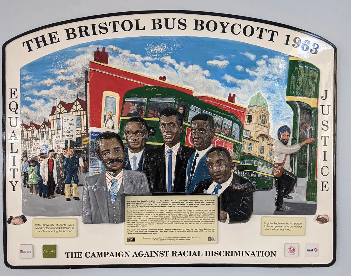 Bus boycott plaque