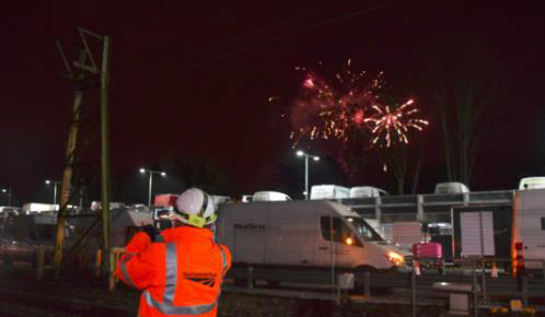 Work continues through NYE celebrations at Shenfield (CrossRail)