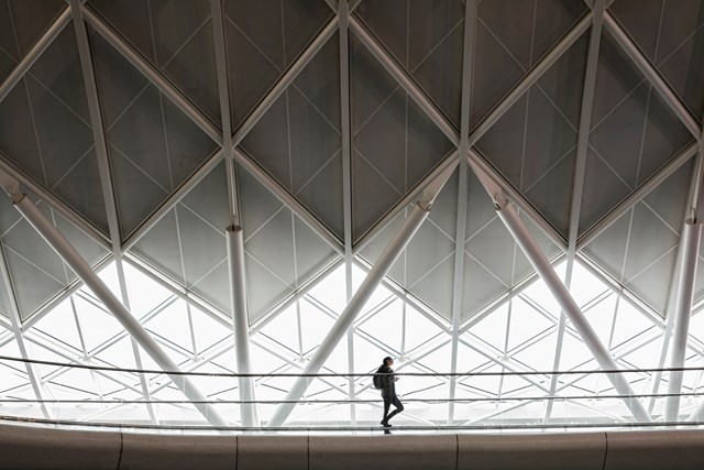 King's Cross railway station - person silhouette