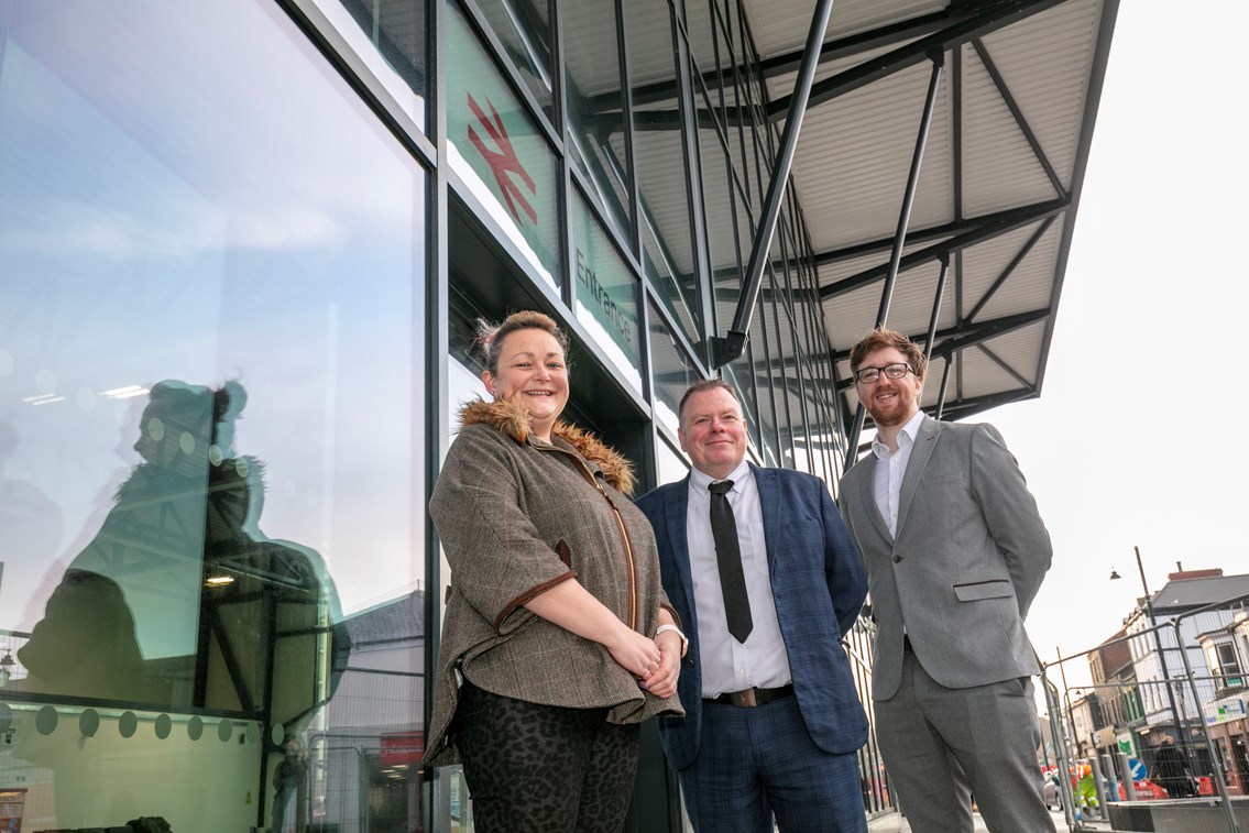 Network Rail colleagues at the opening of Sunderland station's south concourse