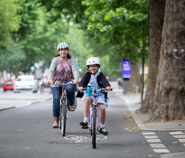 TfL Image - Mum and daughter cycling