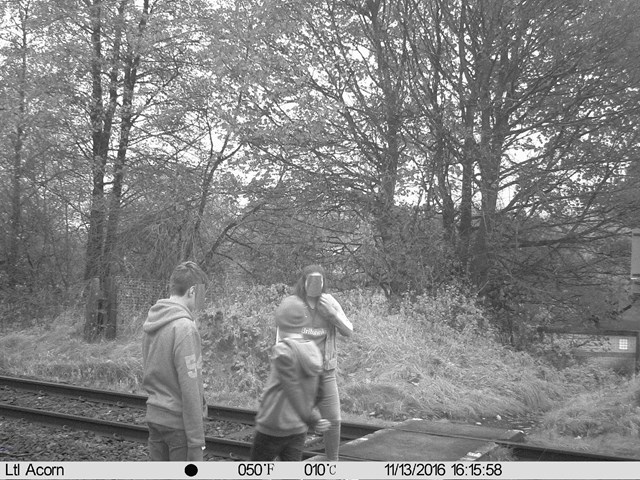 Network Rail urges parents to warn kids after incidents of children misusing level crossings in Cheshire: Brookhouse Farm level crossing image 1