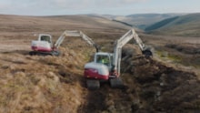 Excavators working on Wemyss and March Estate - Credit Swift Films Peatland ACTION: Excavators working on Wemyss and March Estate - Credit Swift Films Peatland ACTION