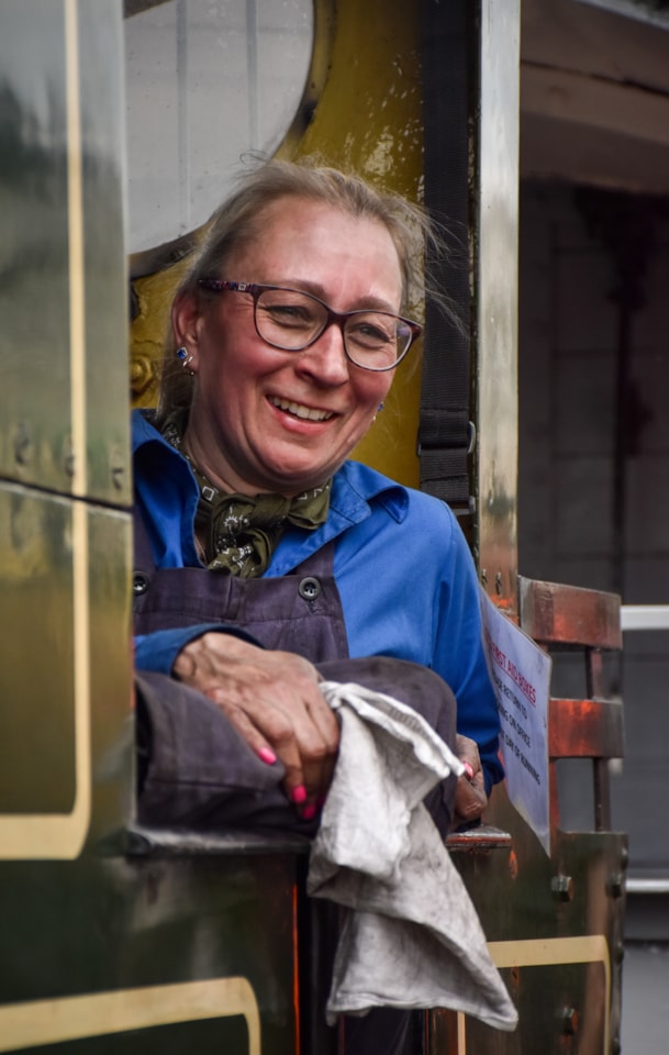 Joanne Ormesher volunteering as a fireman Credit Owen Hayward: Joanne Ormesher volunteering as a fireman Credit Owen Hayward