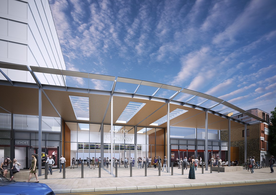 Passengers advised to check before they travel ahead of bank holiday station upgrade works at Ealing Broadway: A CGI image of what Ealing Broadway will look like when all the upgrade work is complete