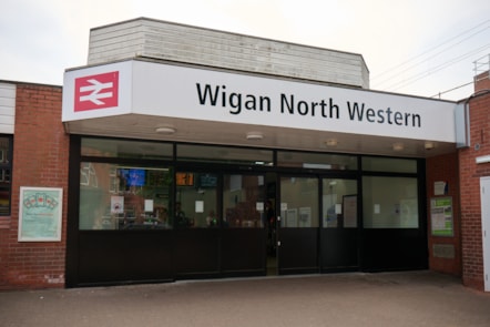 The doors to the main entrance of Wigan North Western station have been widened as part of the improvements